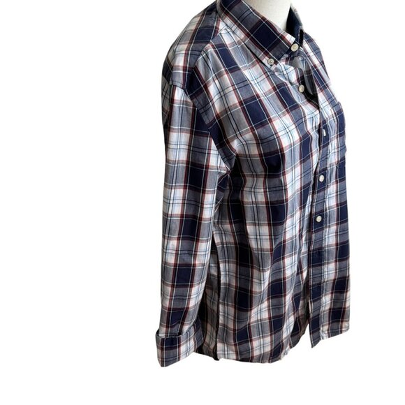 U.S. Polo Assn. Poplin Mens Classic Fit Long Sleeve Plaid Button-Down Sh… - Picture 4 of 6